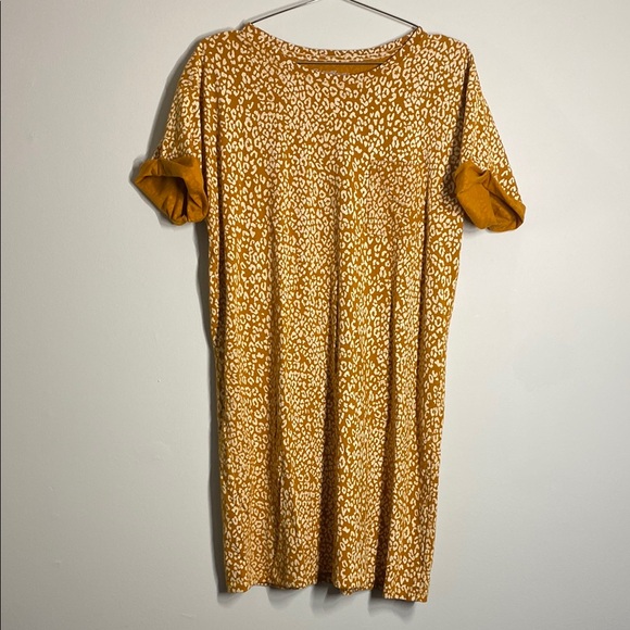 EUC Eddie Bauer T-shirt Dress Cotton Animal Print Size Large - Picture 1 of 6